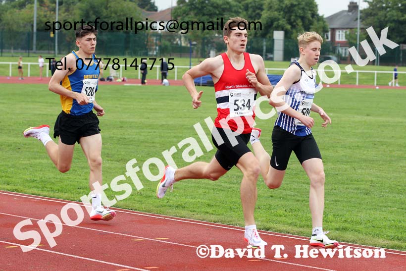 Mens and Boys 800 metres, 2021 North Eastern Track and Field Champs., Middesbrough. Photo: David T. Hewitson/Sports for All Pics